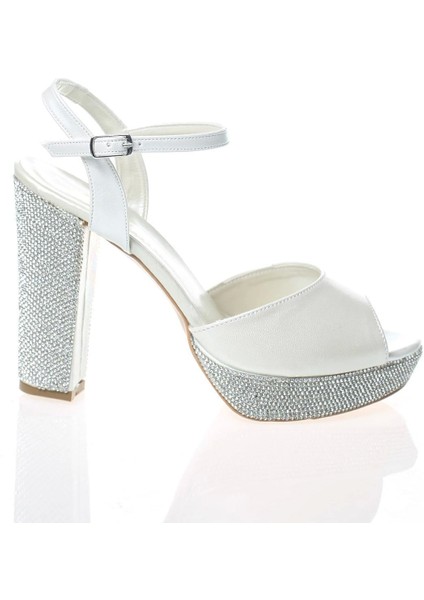 Kadın Beyaz Abiye Ayakkabı Kadın Topuklu Şık Gece Ayakkabısı Zarif Tasarım Yüksek Topuk modelleri