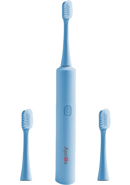 Mavi-Aprılla Atb 8717 Titreşimli Başlıklı Mavi Diş Fırçası