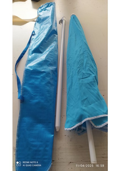 Mavi Balkon Bahçe Plaj Şemsiyesi 10 Telli fırsatları