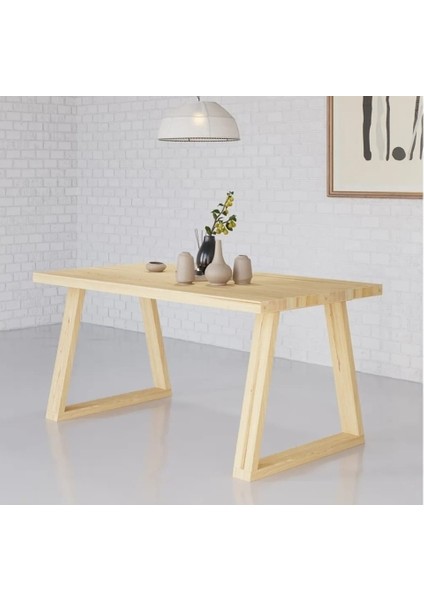 Ahşap Doğal Kütük Yemek / Toplantı / Çalışma Masası