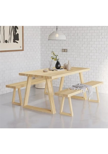 Ahşap Doğal Kütük Yemek / Toplantı / Çalışma Masası