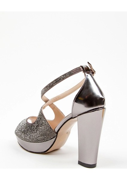 Gold Yüz Taş Topuklu Kadın Abiye Ayakkabı Kadın Topuklu Şık Gece Ayakkabısı Zarif Tasarım fırsatları