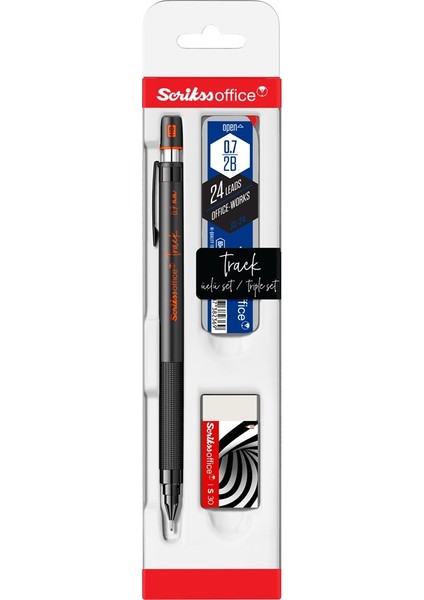 Track 3'lü Set Mekanik Kurşun Kalem 0.7 mm Turuncu