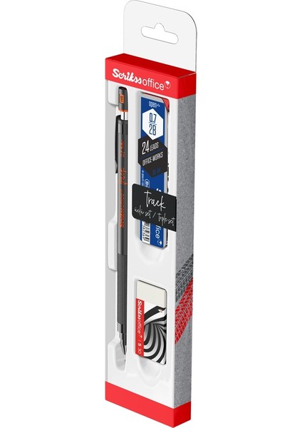 Track 3'lü Set Mekanik Kurşun Kalem 0.7 mm Turuncu