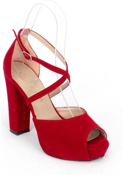 Kadın Moda Şık Kırmızı Süet Topuklu Zarif Tasarım Yüksek Topuk Düğün Nişan Gece Abiye Ayakkabısı fiyatları