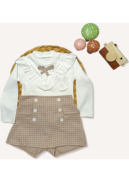 Şort Etek Bluz Ikili Takım