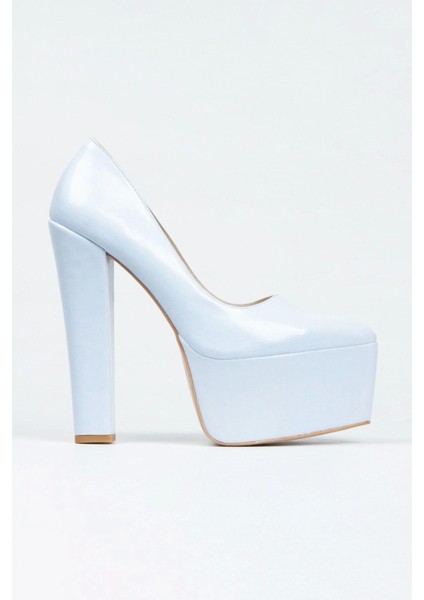 Fuşya Rugan Klasik Sivri Kalın Topuklu Sivri Platformlu Kadın Abiye Ayakkabı Kadın Topuklu Şık modelleri