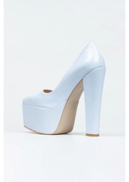 Fuşya Rugan Klasik Sivri Kalın Topuklu Sivri Platformlu Kadın Abiye Ayakkabı Kadın Topuklu Şık fırsatları