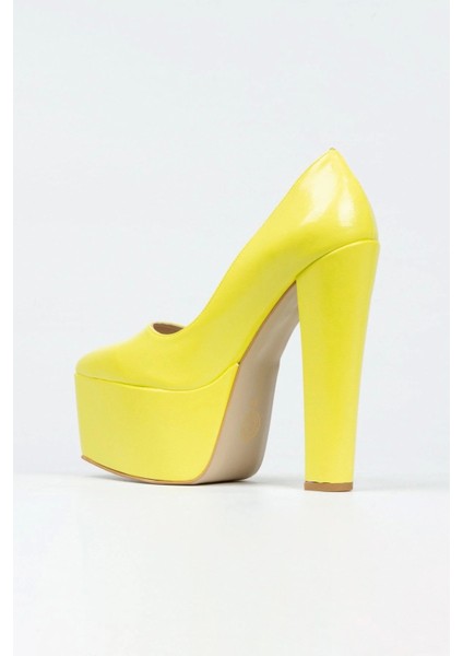 Fuşya Rugan Klasik Sivri Kalın Topuklu Sivri Platformlu Kadın Abiye Ayakkabı Kadın Topuklu Şık fırsatları