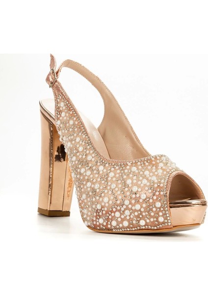 Kadın Moda Şık Gold Ayna Full Inci Taş Düğün Nişan Gece Abiye Ayakkabısı fiyatları