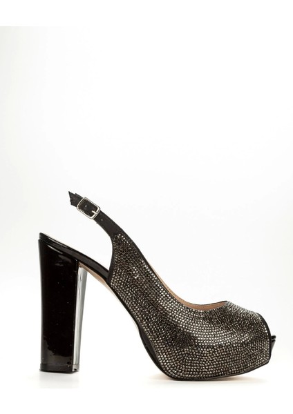 Kadın Moda Şık Gold Ayna Full Taş Yüksek Topuk Düğün Nişan Gece Abiye Ayakkabısı fırsatları