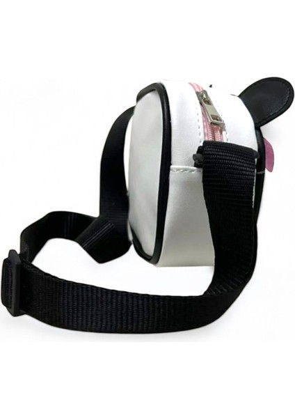 Beyaz Kız Çocuk Çanta Panda Desenli Omuz Çantası fırsatları