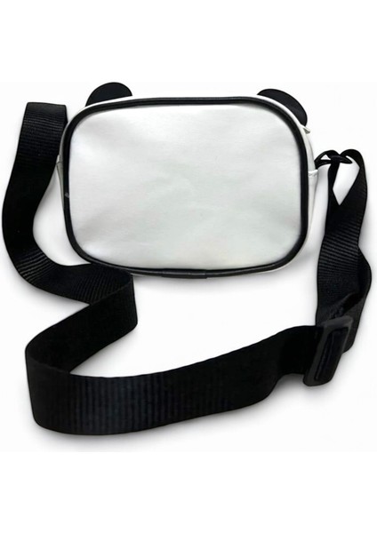 Beyaz Kız Çocuk Çanta Panda Desenli Omuz Çantası indirimleri