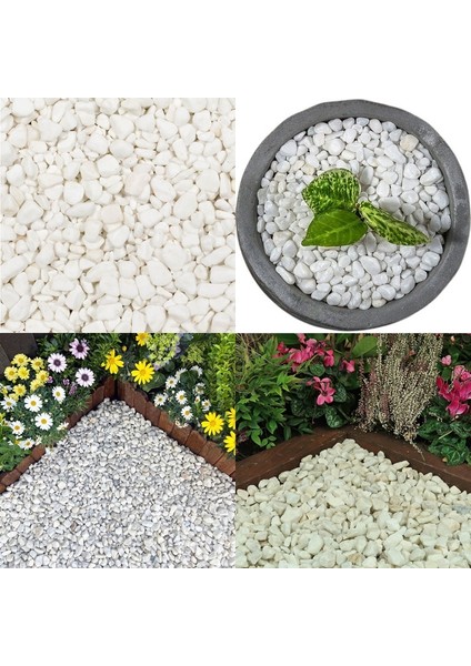 Dolomit Taşı Beyaz 1-2 cm 10 kg Doğal Dekorasyon Taşı