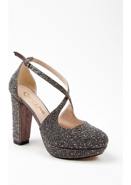 Kadın Moda Şık Gold Full Inci Taş Yüksek Topuk Düğün Nişan Gece Abiye Ayakkabısı fiyatları