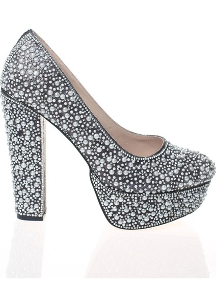 Kadın Gold Sultan Full İnci Taş Abiye Ayakkabı Kadın Topuklu Şık Gece Ayakkabısı Zarif Tasarım modelleri