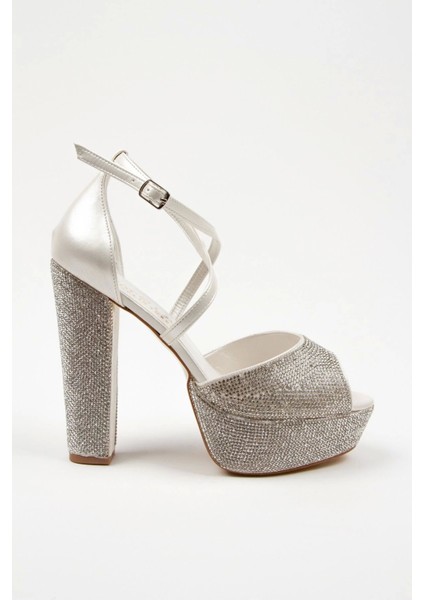 Gold Ayna Full Taş Topuklu Kadın Abiye Ayakkabı Kadın Topuklu Şık Gece Ayakkabısı Yüksek Topuk modelleri