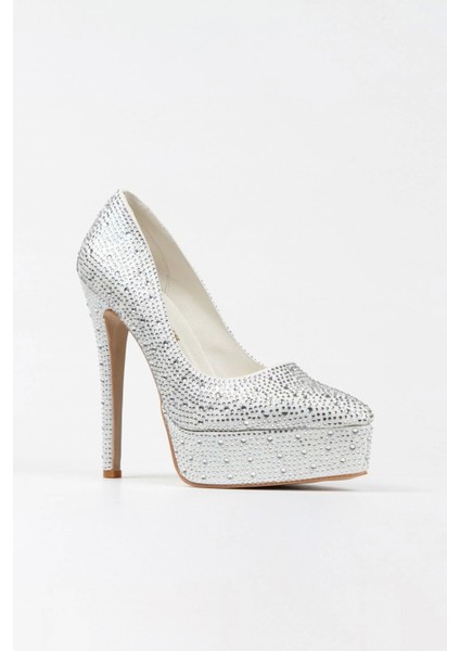 Kadın Moda Gold Sultan Taşlı Klasik Sivri Ince Topuklu Platformlu Düğün Nişan Gece Abiye Ayakkabısı fiyatları