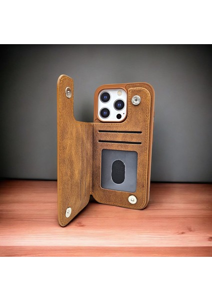 Apple iPhone 16 Pro Premium Deri Cüzdan Kılıf – Zarafet ve Fonksiyonelliği Bir Araya Getirin! fiyatları