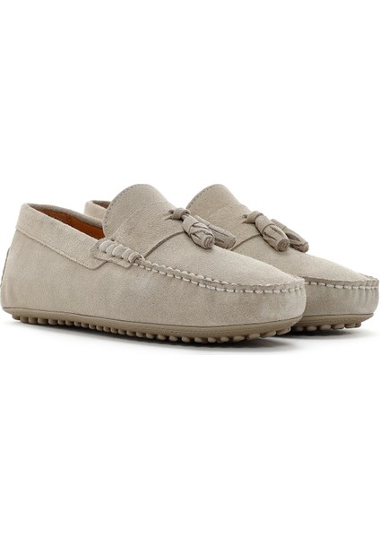 Erkek Lacivert Süet Deri Loafer 25SFD630510