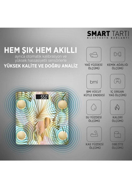 PSC04 Sonbahar Yağ Ölçer Akıllı Bluetooth Tartı Baskül Polo