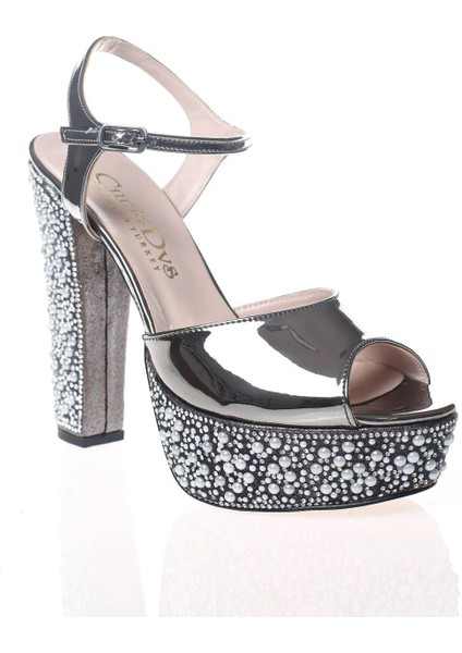 Kadın Altın Ayna Ökçe Poli İnci Abiye Ayakkabı Kadın Topuklu Şık Gece Ayakkabısı Zarif Tasarım