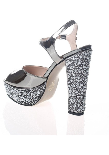 Kadın Altın Ayna Ökçe Poli İnci Abiye Ayakkabı Kadın Topuklu Şık Gece Ayakkabısı Zarif Tasarım fırsatları