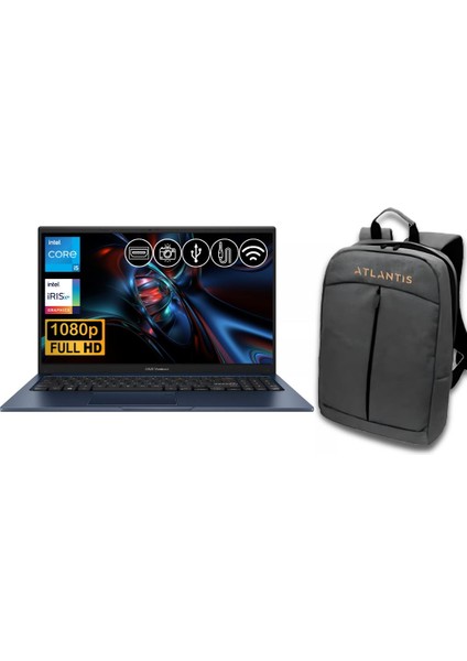 Vivobook 15 I5-1334U 16GB 2tb M.2 SSD X1504VA-NJ2405 ATL49 15.6" Fdos Notebook +Çanta