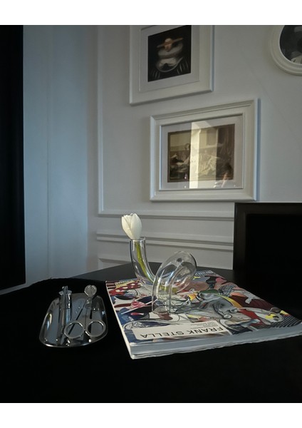 Cam Vazo Içerisinde Beyaz Lale Mum fiyatları