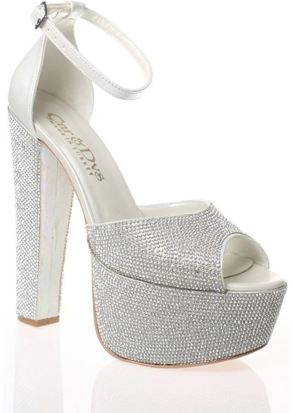 Kadın Sedef Cilt Full Taş Abiye Ayakkabı Kadın Topuklu Şık Gece Ayakkabısı Zarif Tasarım