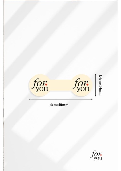 For You Model2 Krem Rengi Ip Fitil Etiketi 100 Adet