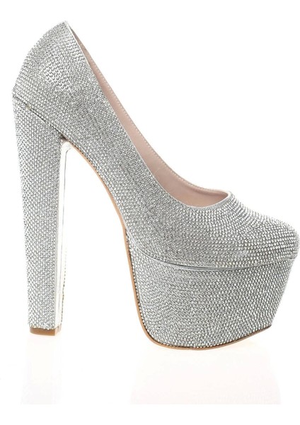 Kadın Gold Full Taş Yüksek Topuk Abiye Ayakkabı Kadın Topuklu Şık Gece Ayakkabısı modelleri