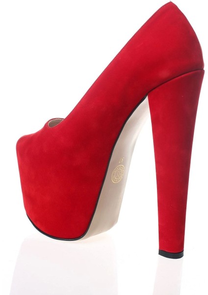 Kadın Fuşya Süet Yüksek Topuk Abiye Ayakkabı Kadın Topuklu Şık Gece Ayakkabısı Zarif Tasarım fırsatları