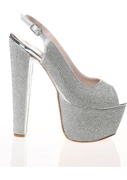 Kadın Gold Full Taş Yüksek Topuk Abiye Ayakkabı Kadın Topuklu Şık Gece Ayakkabısı modelleri