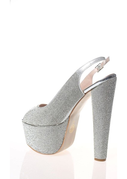 Kadın Gold Full Taş Yüksek Topuk Abiye Ayakkabı Kadın Topuklu Şık Gece Ayakkabısı fırsatları