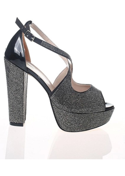 Kadın Moda Şık Sedef Cilt Full Taş Detaylı Topuklu Düğün Nişan Gece Abiye Ayakkabısı modelleri
