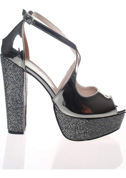 Kadın Moda Şık Gold Ayna Ökçe Poli Taş Topuklu Zarif Tasarım Düğün Nişan Gece Abiye Ayakkabısı fırsatları