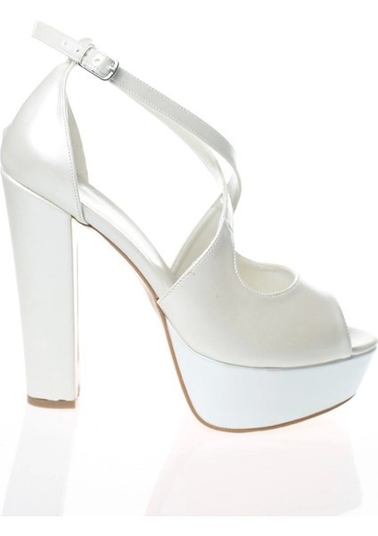 Kadın Moda Şık Sedef Cilt Topuklu Zarif Tasarım Yüksek Topuk Düğün Nişan Gece Abiye Ayakkabısı fırsatları