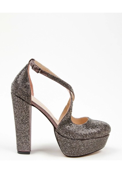 Kadın Moda Şık Gold Janjan Full Taş Düğün Nişan Gece Abiye Ayakkabısı fırsatları