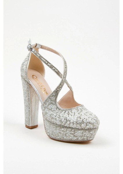 Kadın Moda Şık Gold Full Inci Zarif Tasarım Düğün Nişan Gece Abiye Ayakkabısı fiyatları