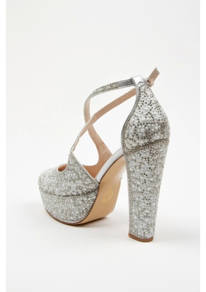 Kadın Moda Şık Gold Full Inci Zarif Tasarım Düğün Nişan Gece Abiye Ayakkabısı modelleri