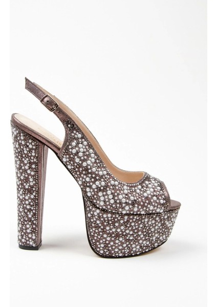 Kadın Moda Şık Gold Sultan Full Inci Düğün Nişan Gece Abiye Ayakkabısı fırsatları