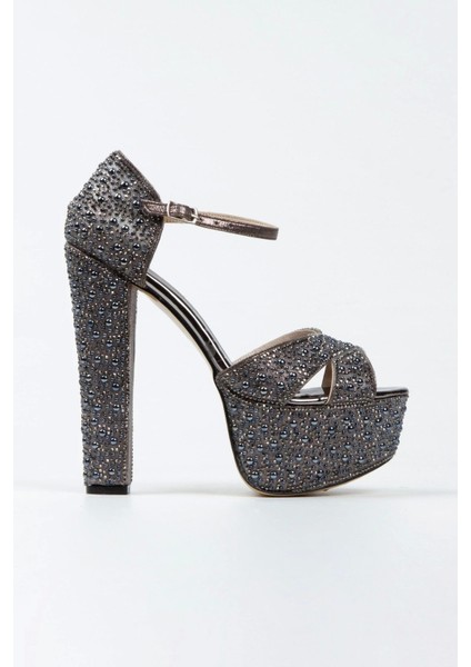 Kadın Moda Şık Sultan Inci Taşlı Çapraz Klasik Topuklu Platformlu Düğün Nişan Gece Abiye Ayakkabısı fırsatları