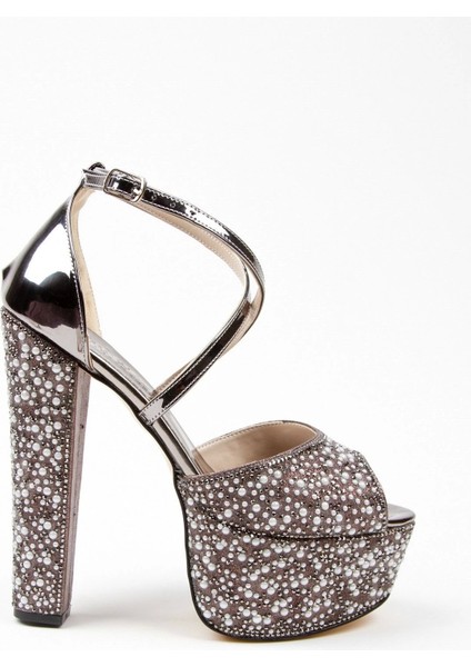 Kadın Moda Şık Gold Ayna Full Inci Düğün Nişan Gece Abiye Ayakkabısı fırsatları