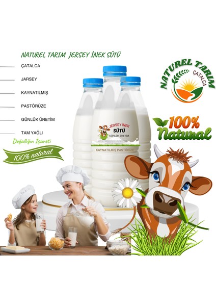 Jersey Inek Sütü Kaynatılmış 4 Litre