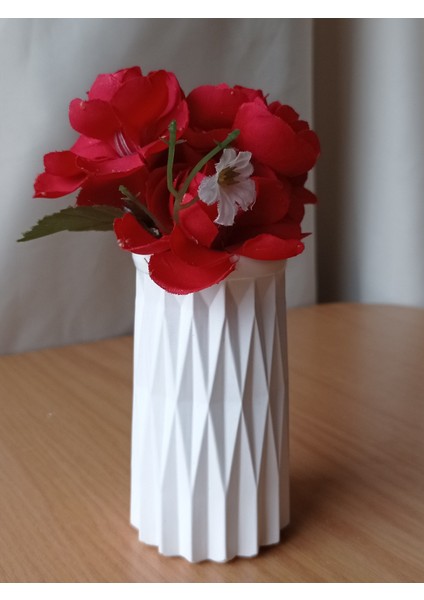 Minimalist Zikzak Desenli Beton Vazo 10 cm fiyatları