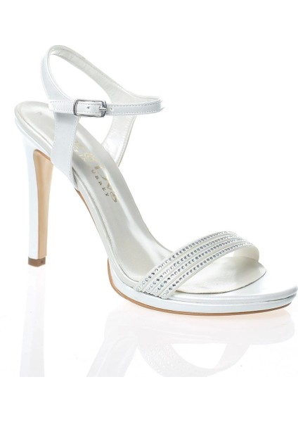 Kadın Gold Ayna Taşlı Tek Bant Abiye Ayakkabı Kadın Topuklu Şık Gece Ayakkabısı Zarif Tasarım