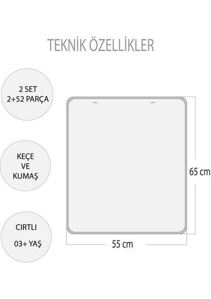 2 Set - 52 Parça Tox Iç Organlar Sistemi Keçe Duvar Panoları , Eğitici Oyuncak