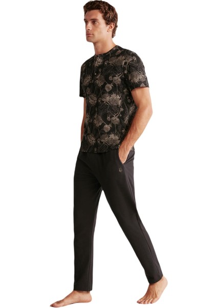 Erkek Siyah Pijama Takım