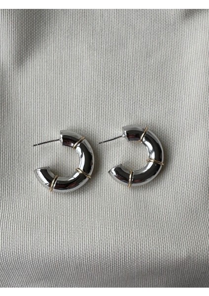 Çift Renkli Kalın Halka Küpe indirimleri